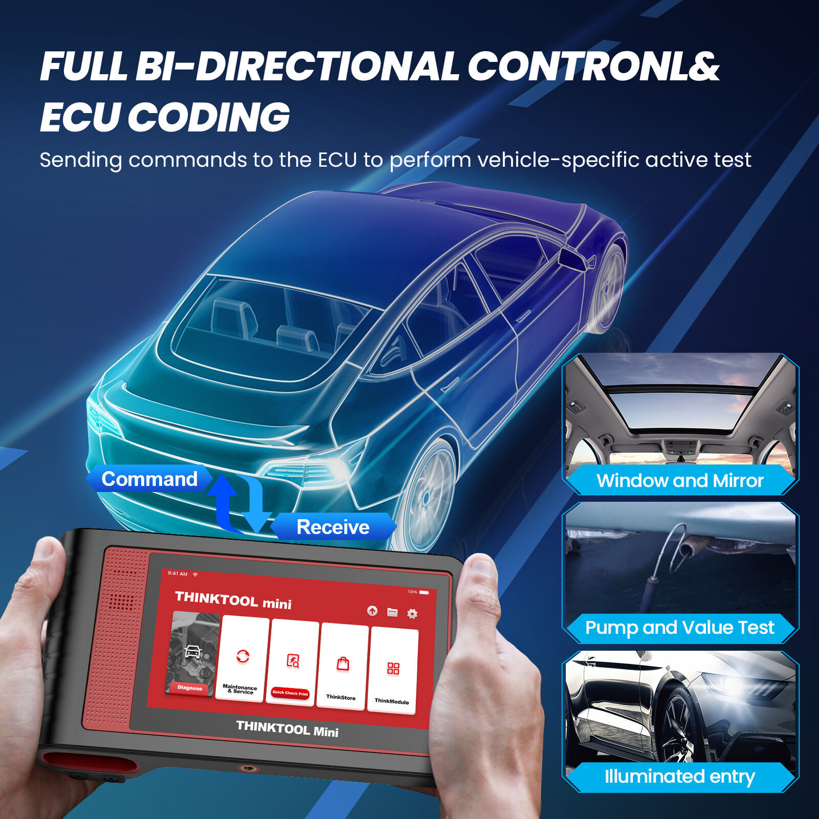Thinktool Mini2 All System Car Diagnostic Tool BiDirectional OBD2 Scanner CAN-FD