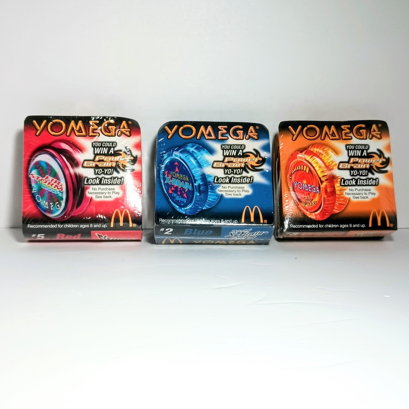 Lot of 3 McDonald's 2000 Yomega Yo-Yos Firestorm X-Brain Yo Dawg Tall Spinner