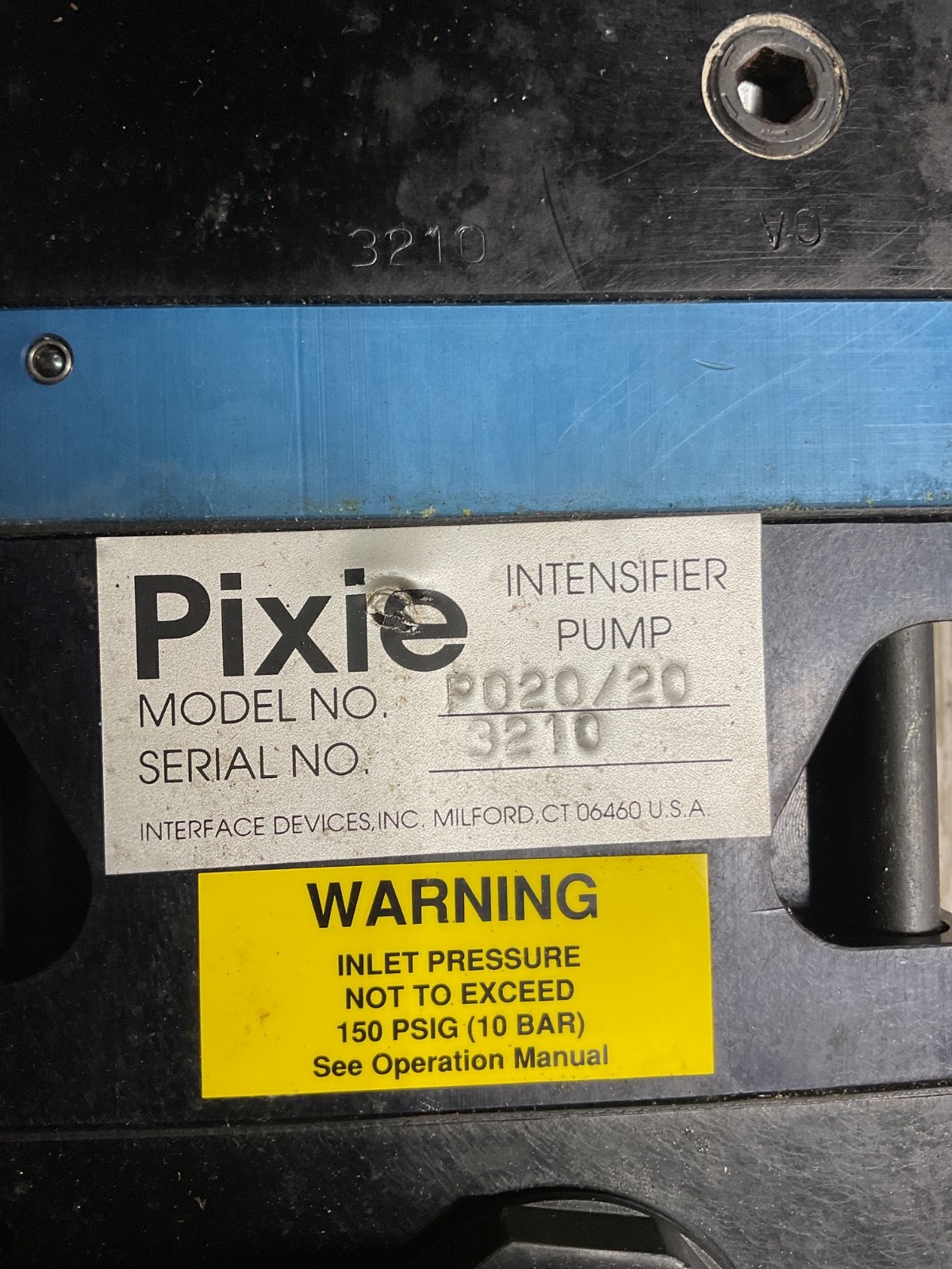 PIXIE INTENSIFIER PUMP P020/20 #4002D16PR5