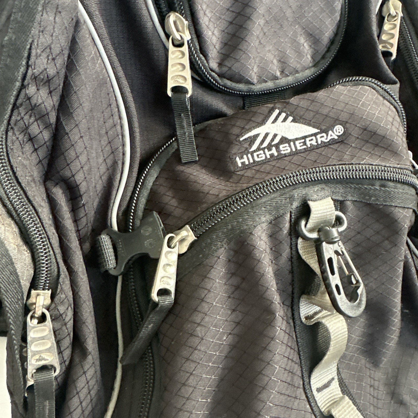 High Sierra Access 2.0 Laptop Backpack Black Padded Back with Rain Guard