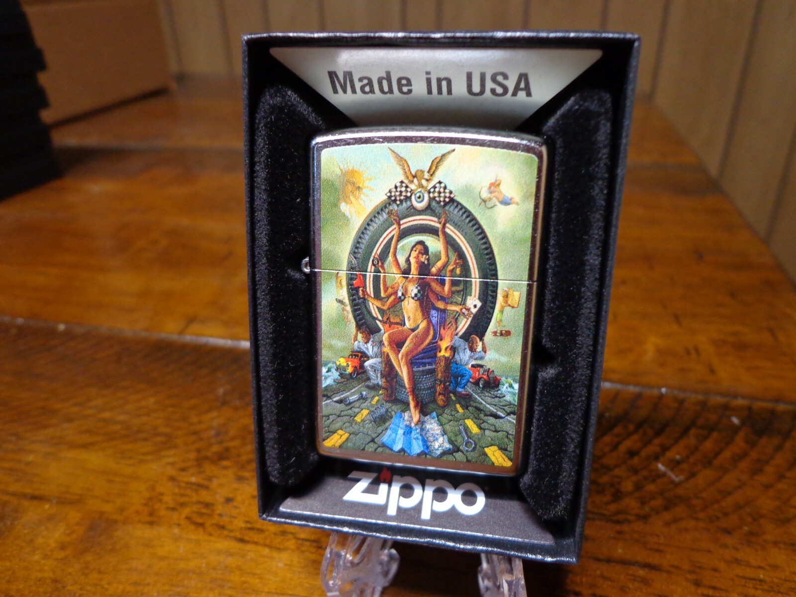 RICK RIETVELD SEXY ROAD QUEEN PINUP GIRL ZIPPO LIGHTER MINT IN BOX