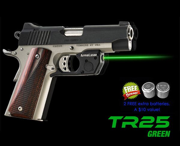 ArmaLaser TR25GS TR25-G Green Laser Sight for Compact Springfield & Kimber 1911