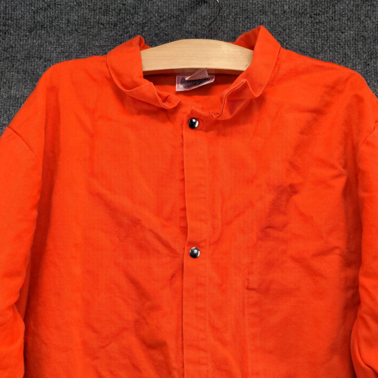 Unbranded Men's Flame Resistant Jacket Orange XL Snap Button Workwear