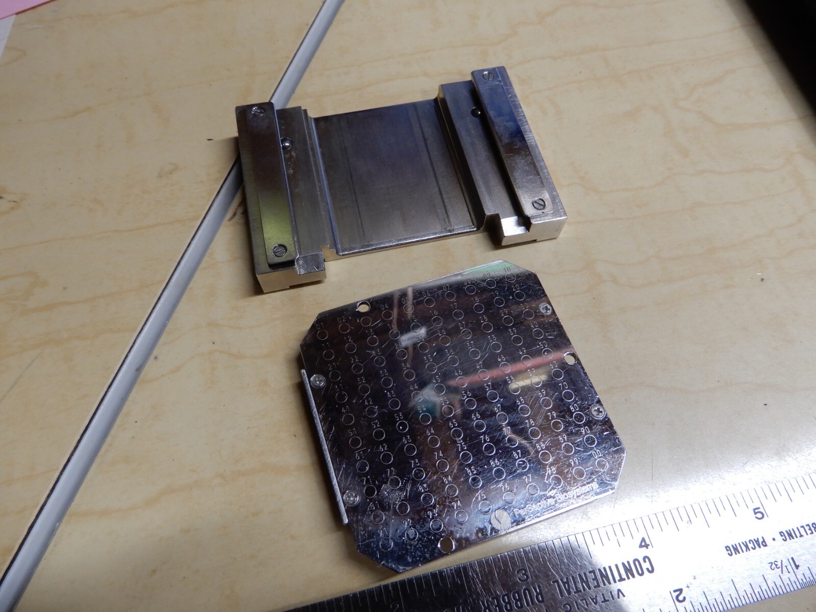PerSeptive Biosystems Stainless Steel Voyager 100 Position Plate Used