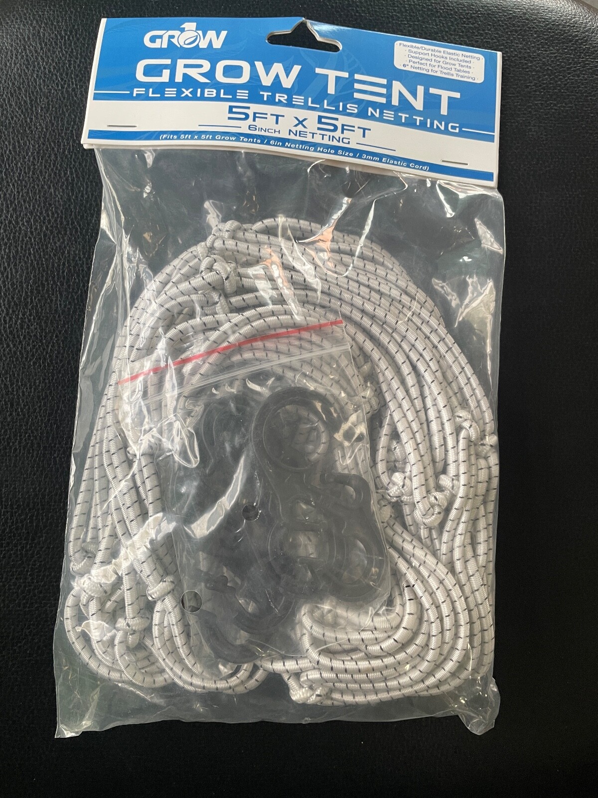 GROW 1 Flexible Trellis Netting 5x5 w/plastic hooks *NEW*