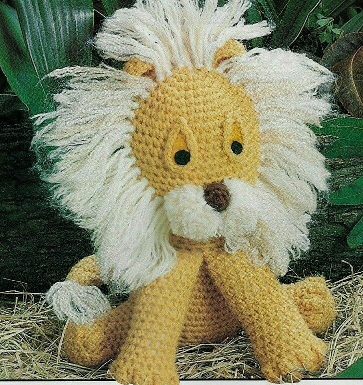 LION-HEARTED LESTER STUFF ANIMAL TOY DIGEST CROCHET PATTERN INSTRUCTIONS