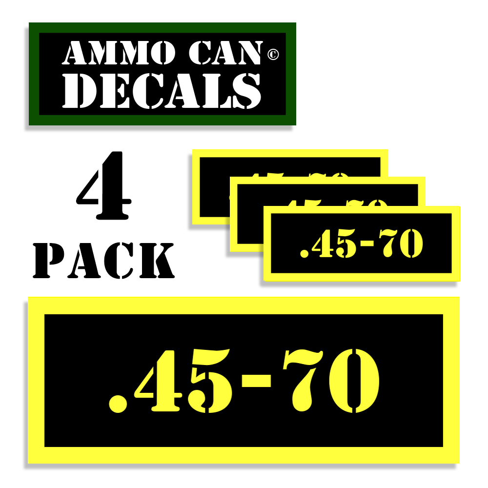 45-70 Ammo Can Label 4x Ammunition Case stickers decals 4 pack YW MINI 1.5in