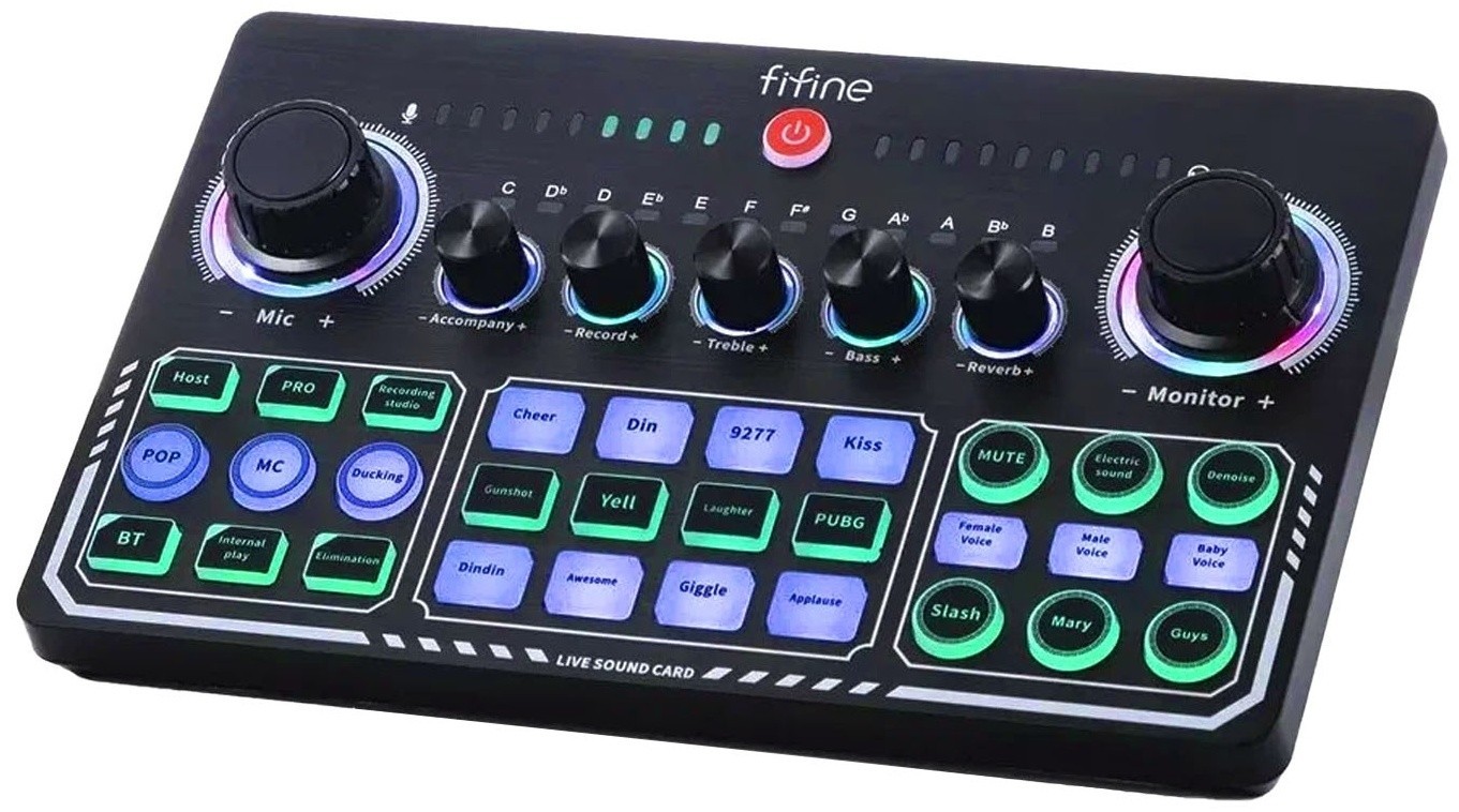 FIFINE Gaming Streaming Audio Mixer Amplitank SC6 Bluetooth