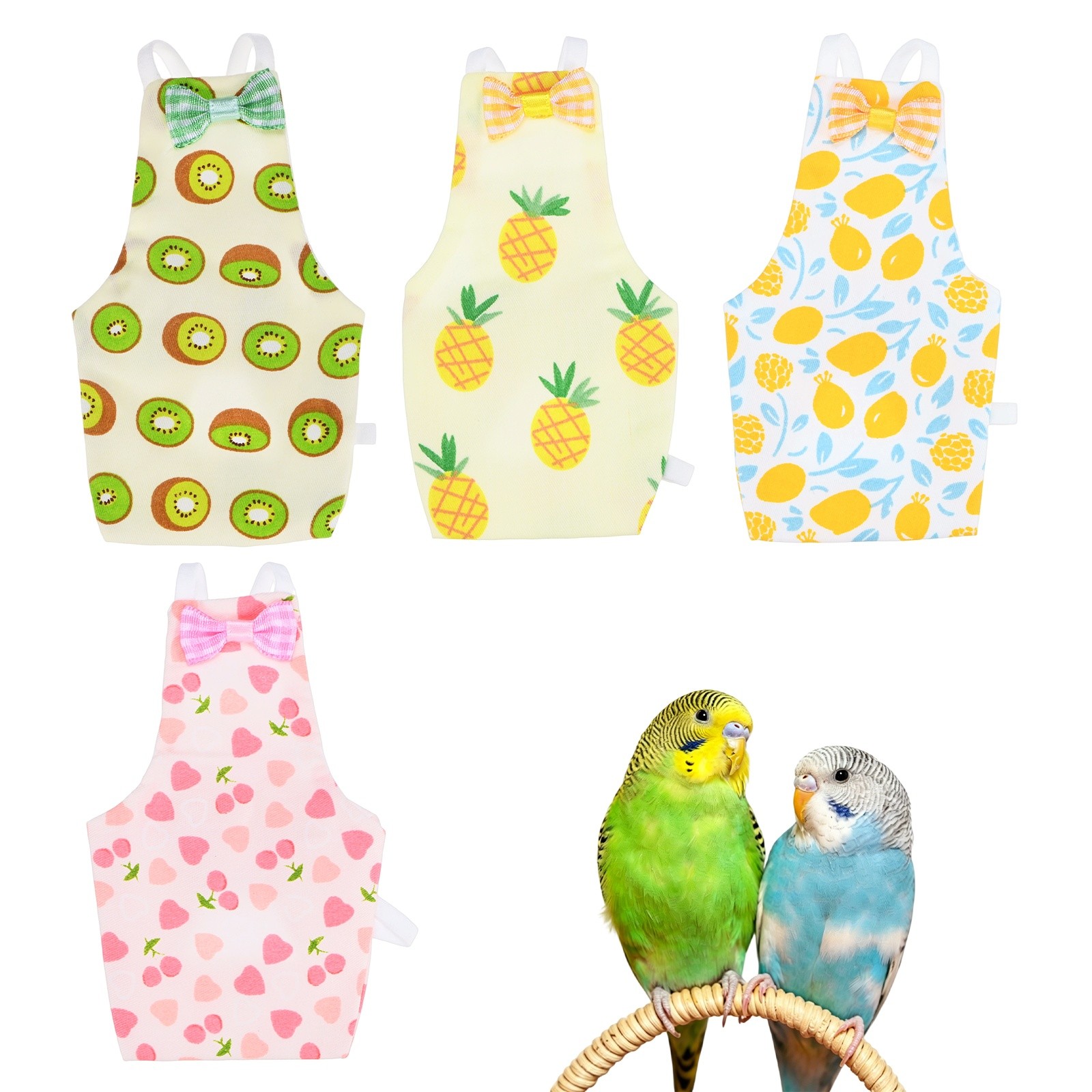 1-Set Bird Diapers Washable Flight Suit, Pet Parrot Nappy [Multicolor 1, L]