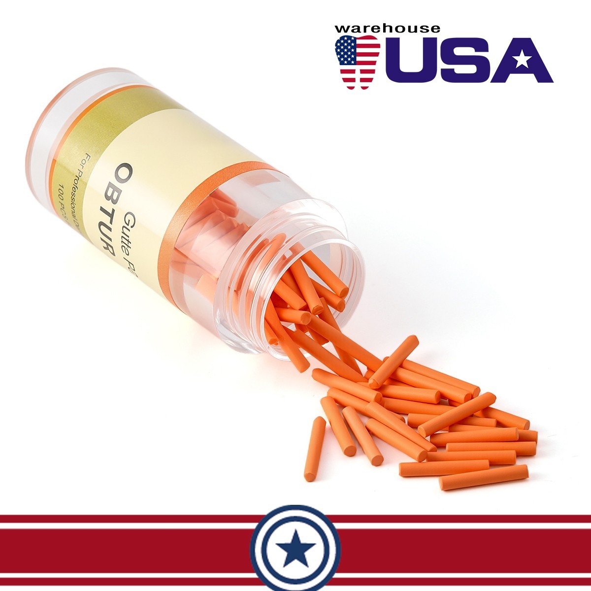 100Pcs Dental Endodontic Gutta Percha Pellets Bar For Obturation System