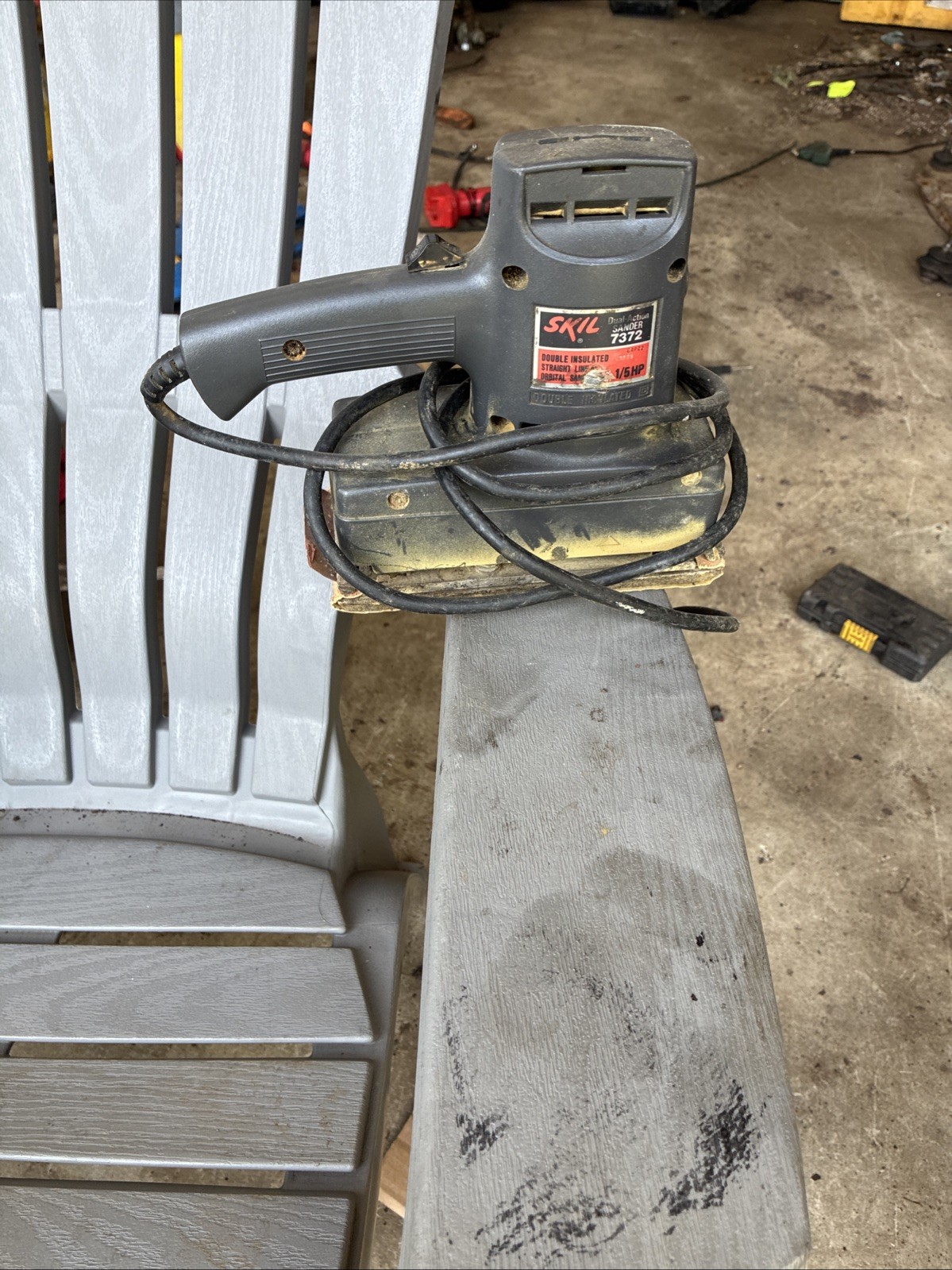 Skil 7372 Dual Action Sander 2.5 Amps 120 Volt Made In USA  Tested Works