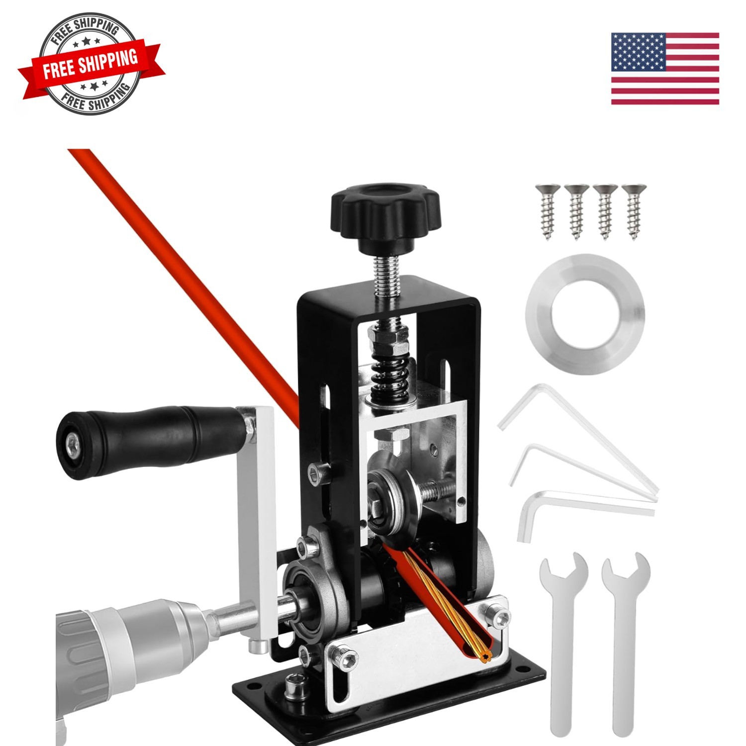 Manual Wire Stripper Machine Gauge Wire 0.06-1 inches, Cable Wire Stripping M...