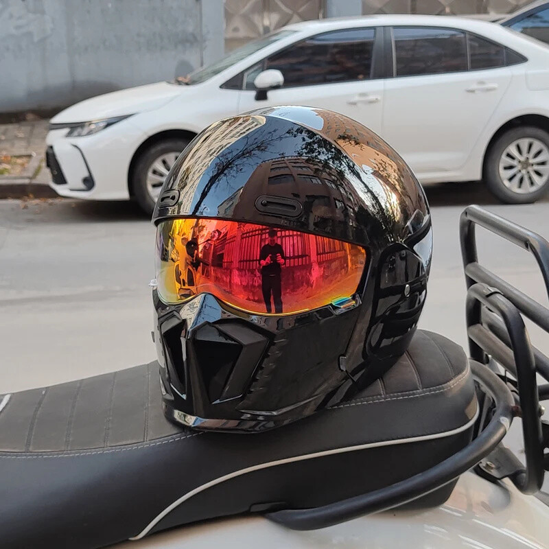 New DOT Approved Motorcycle Retro Helmet Combination Full Face Motocross Helmets