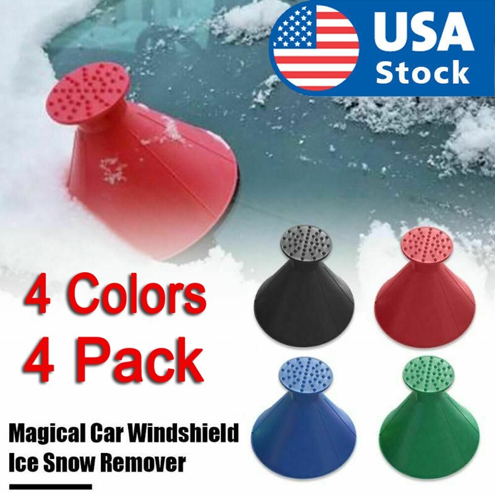 US Car Windshield Magic Ice Scraper Tool Cone Shaped Outdoor Funnel Remover Snow