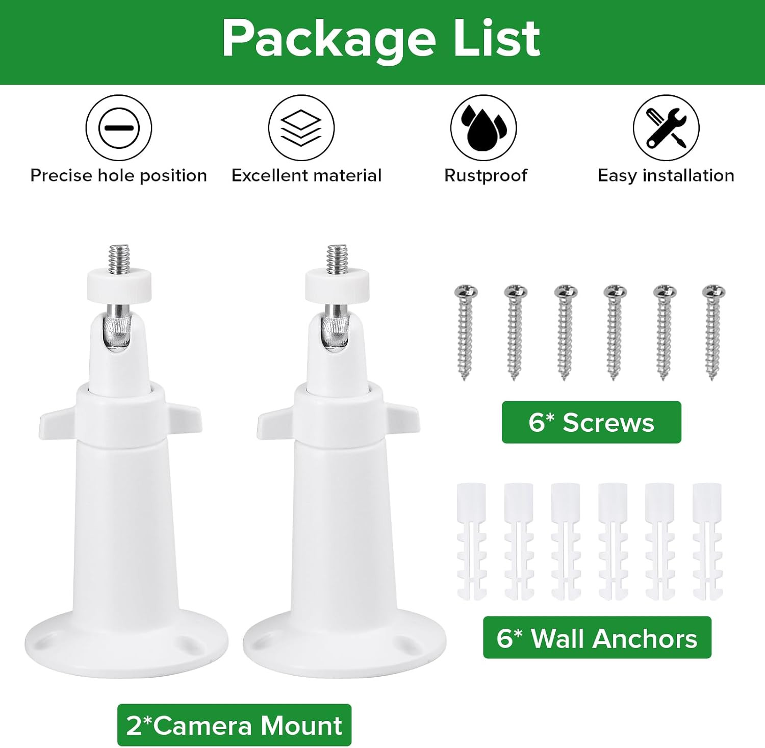 2Pack Security Camera Mounting Bracket for Eufy Solocam S220/C210, Eufycam 2C/2C