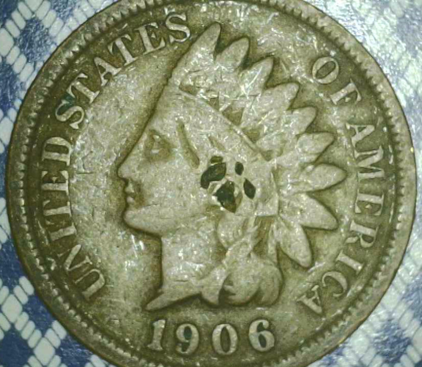 1906 Indian Head Cent-STRIKE ERROR? Coin[A120]