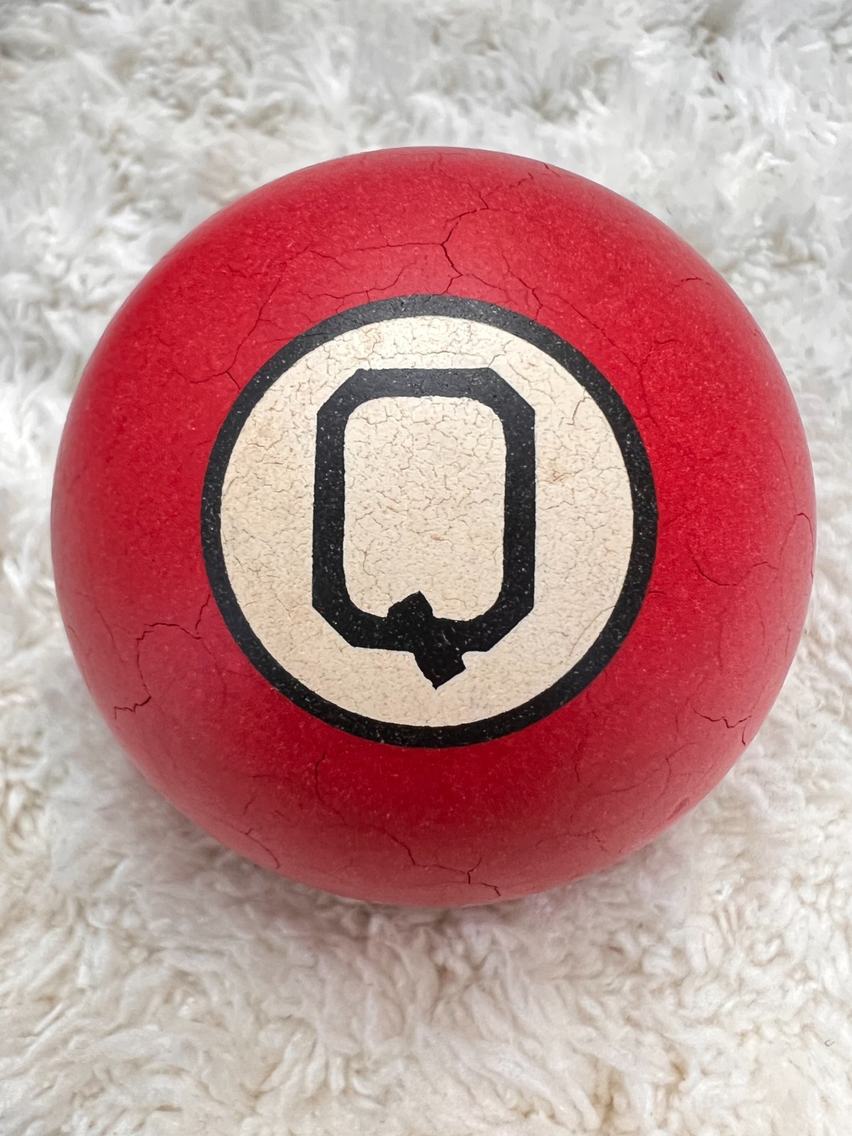 Rare Vintage 2 1/4" Clay Pool Ball, 10 Ball