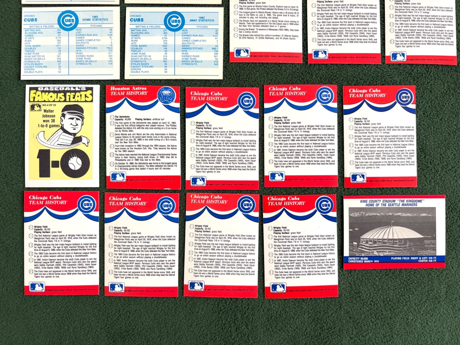 22 Vintage Chicago Cubs Fleer Baseball Logo Stickers 80's