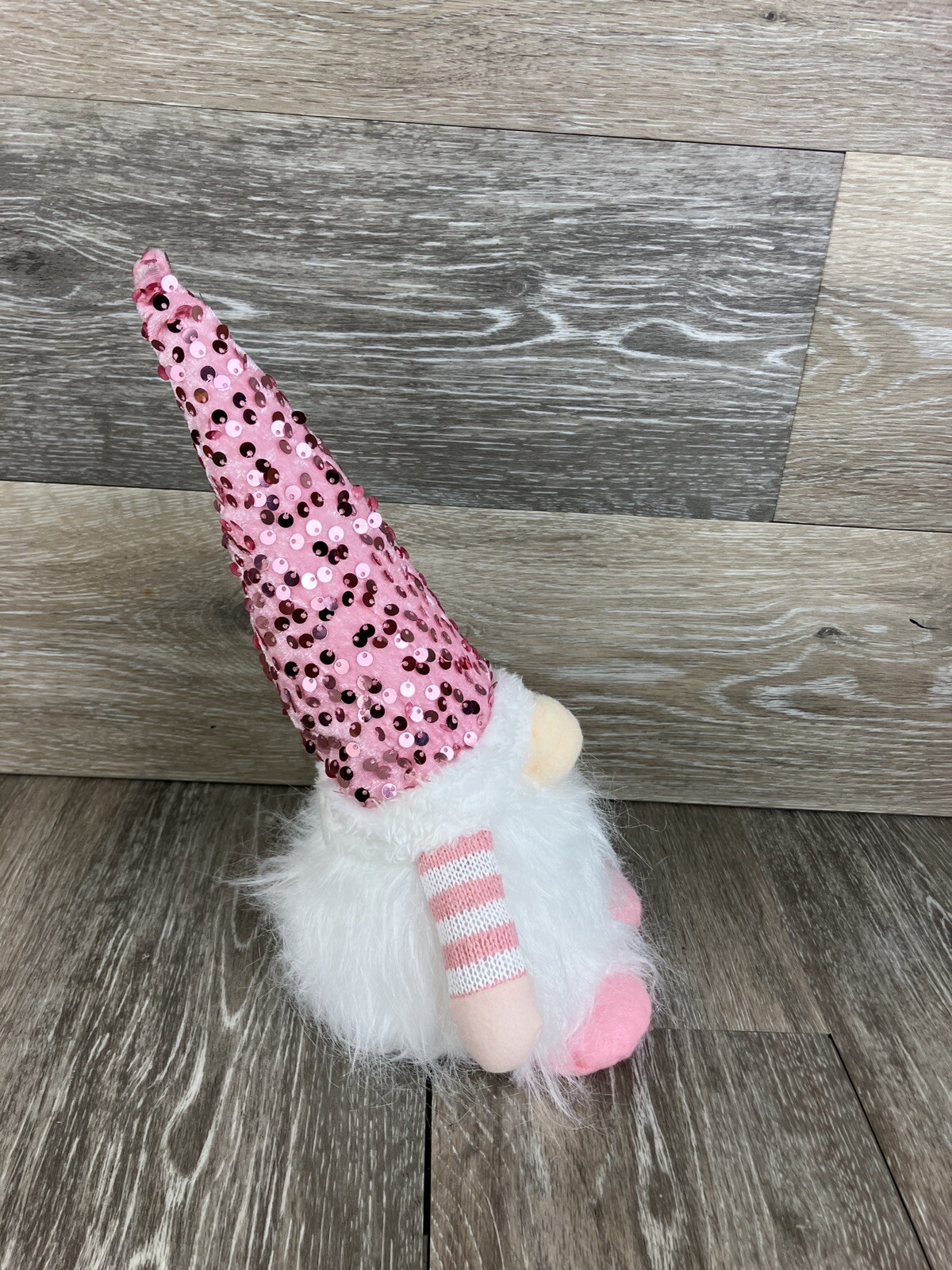 Gnome Pink Sequin Lighted Figure Night Light Lamp