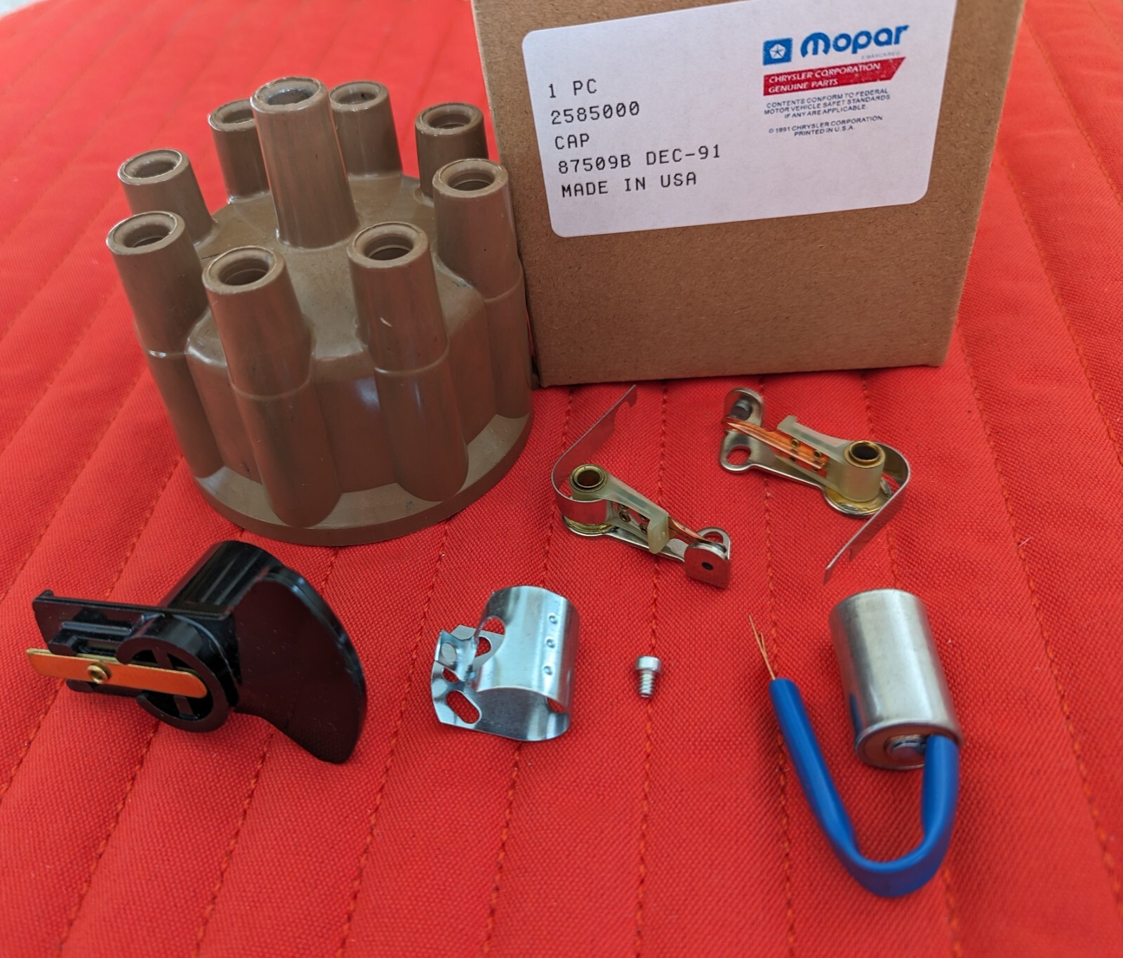 MOPAR NOS TAN Dual Point Master Tune-Up Kit Hemi-440 Prestolite Dodge Plymouth