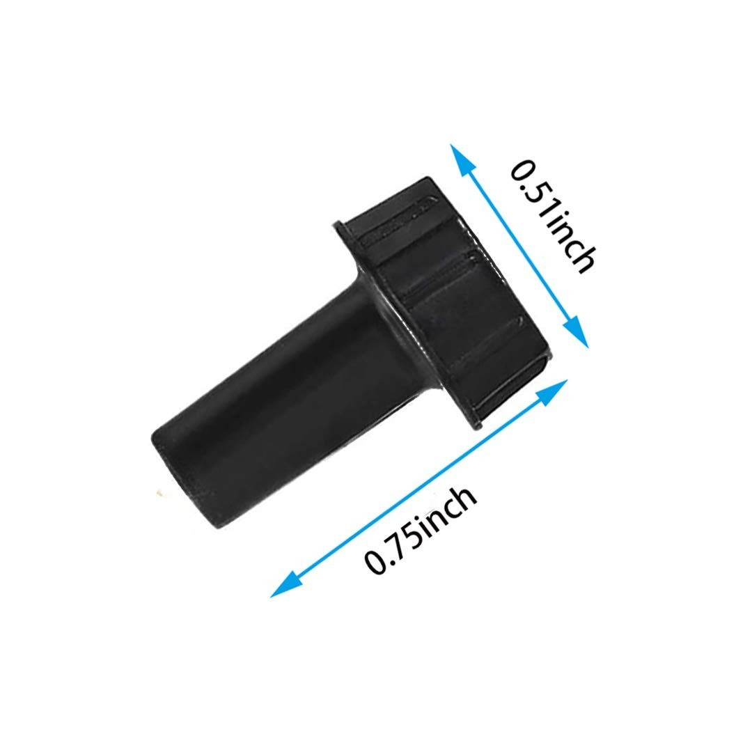 6 Pack On/Off Replacement Light Lamp Turn Switch Knobs, Black