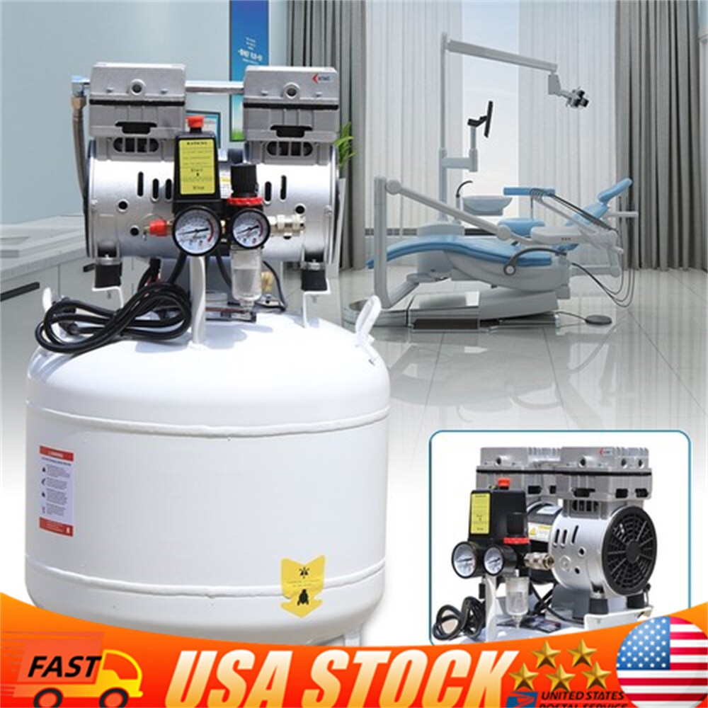 115PSI 40L Dental Medical Air Compressor Silent Air Compressor Oilless