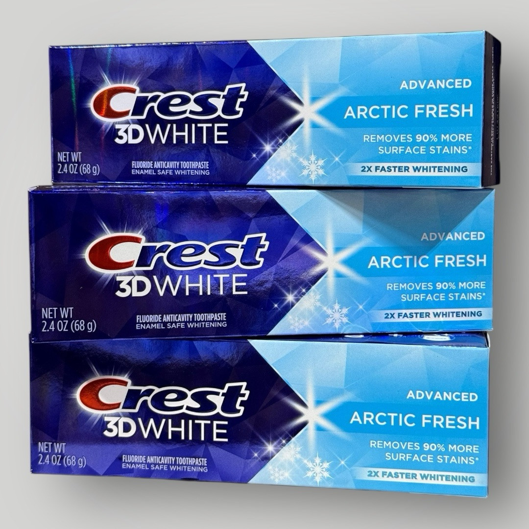 Crest 3D White Advcd Artic Fresh (3) 2.4 Oz Fluoride Toothpaste Whitening
