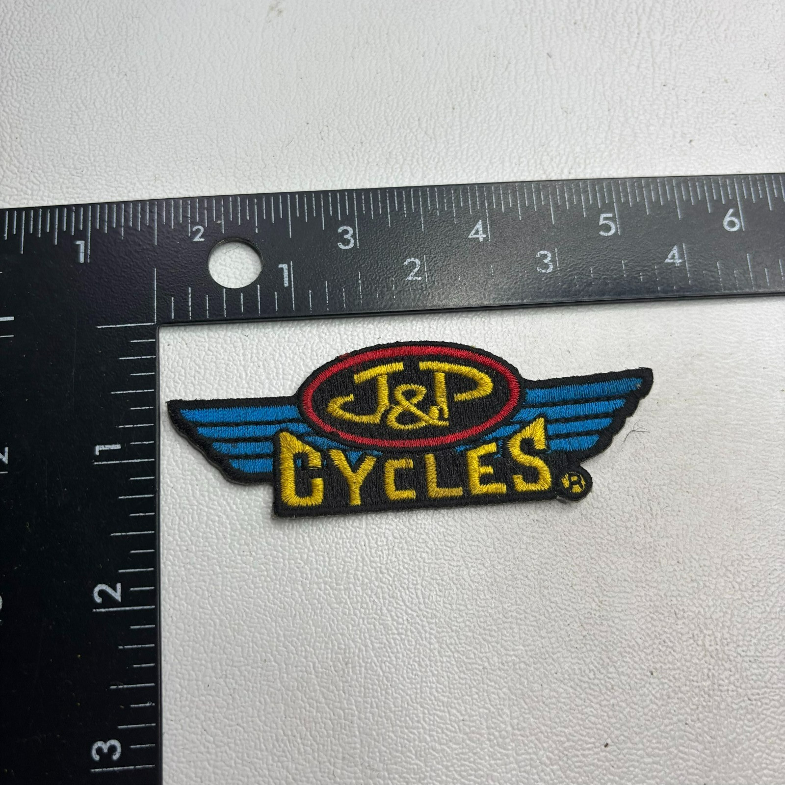 Motorcycle J & P CYCLES Embroidered Wings Patch 66Q8