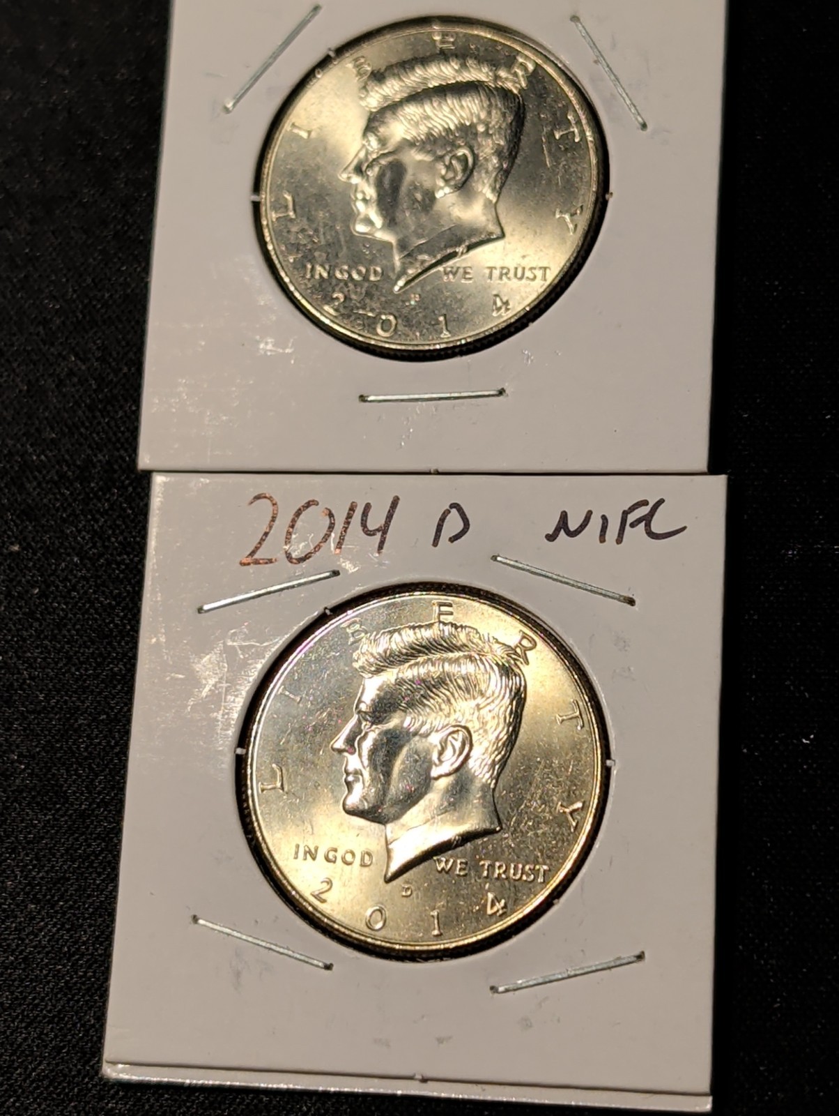 2014  P & D Kennedy Half Dollars ( 2 Coins) Low Mintage NIFC set