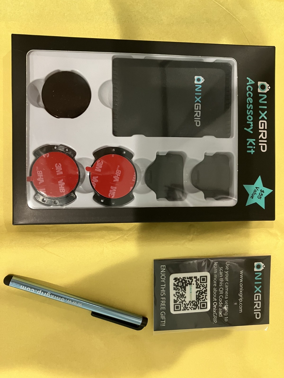 onixgrip accessory kit with money wallet bonus screen cleaner stylus
