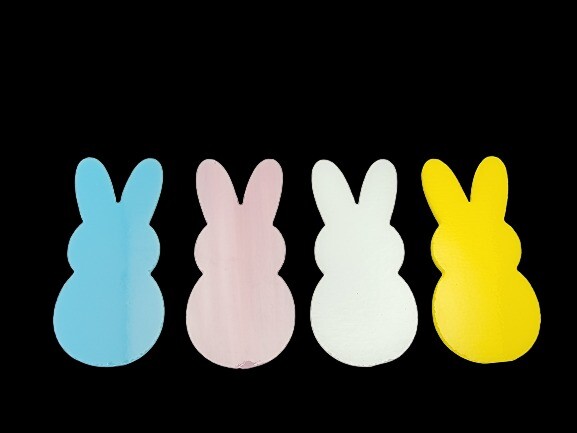 96 COE Precut BUNNY Rabbit Easter Glass 1 x 2 inches Choice of Color Fusing