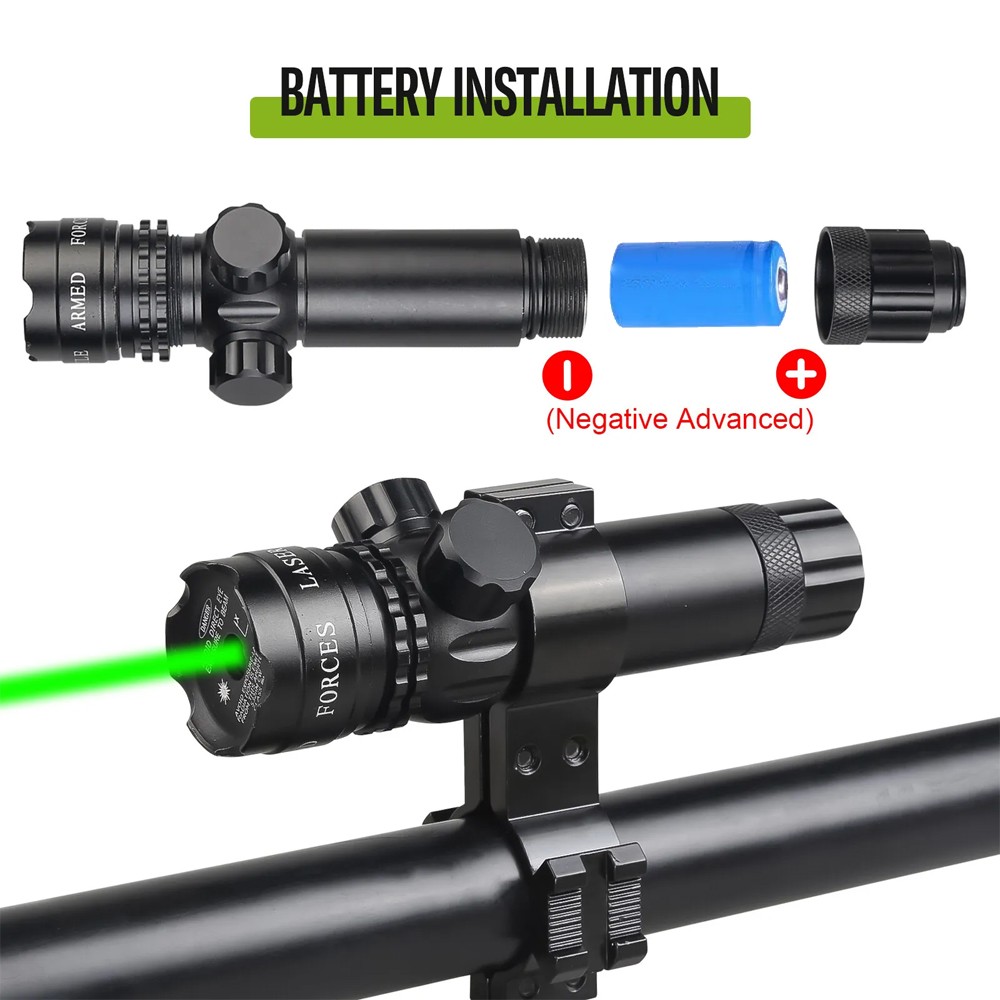 Green Laser Sight Rifle Dot Scope Laser Remote Switch Rail Barrel Mount ASN