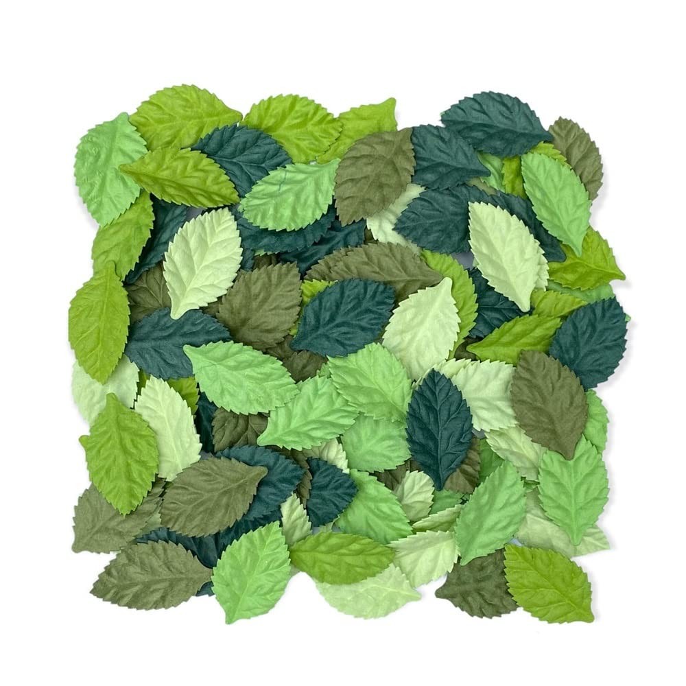 Artificial Leaves 100 pcs Mulberry Roses Leaves 45x25mm DIY Craft Scrapbookin...