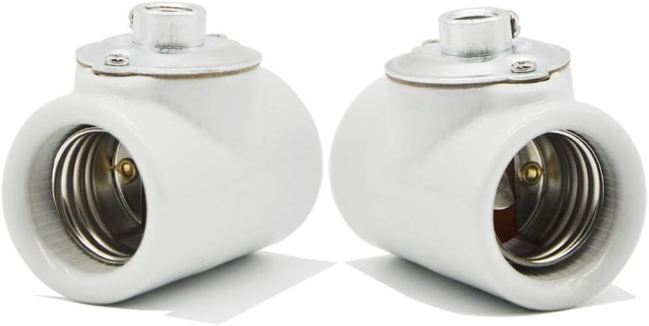 Dual Bulb Socket, Medium Base E26 Double Light Fixture Socket,Screw Fixing Po...