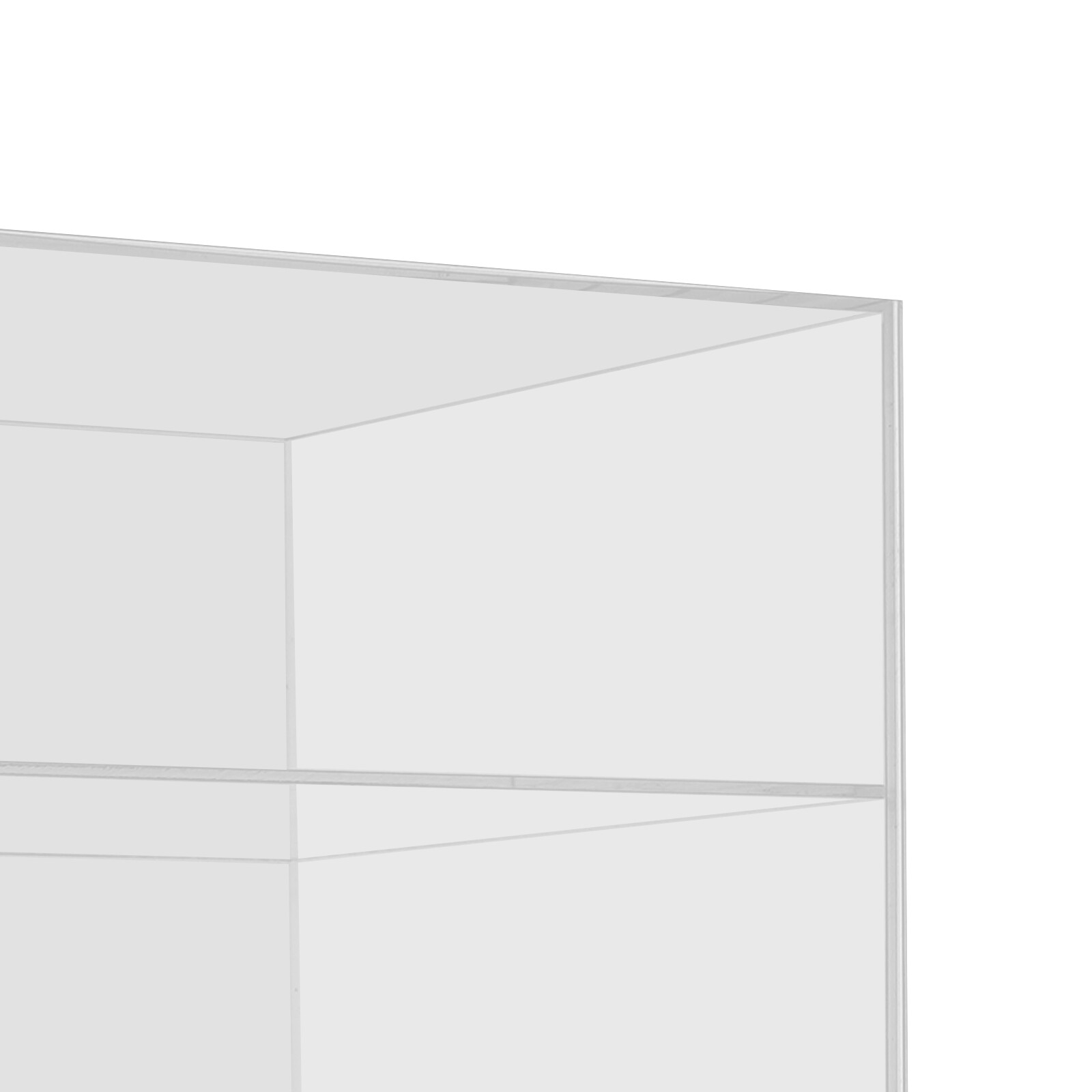 5-Tier Acrylic Display Case Large Capacity Clear Countertop Showcase with Lock
