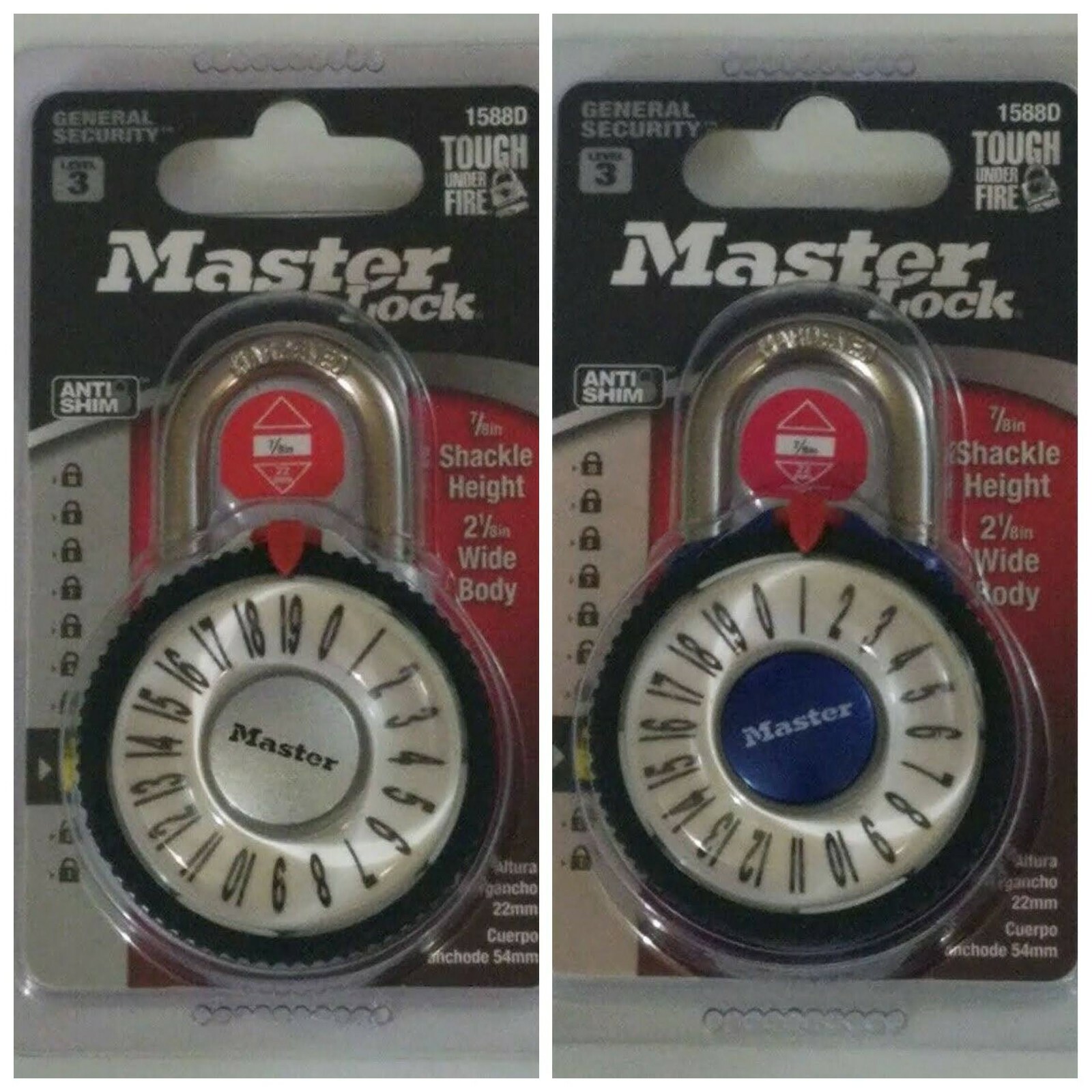 Master Lock 1588D 2 1/8" 54mm Wide Mag Combination Dial Padlock [B3]