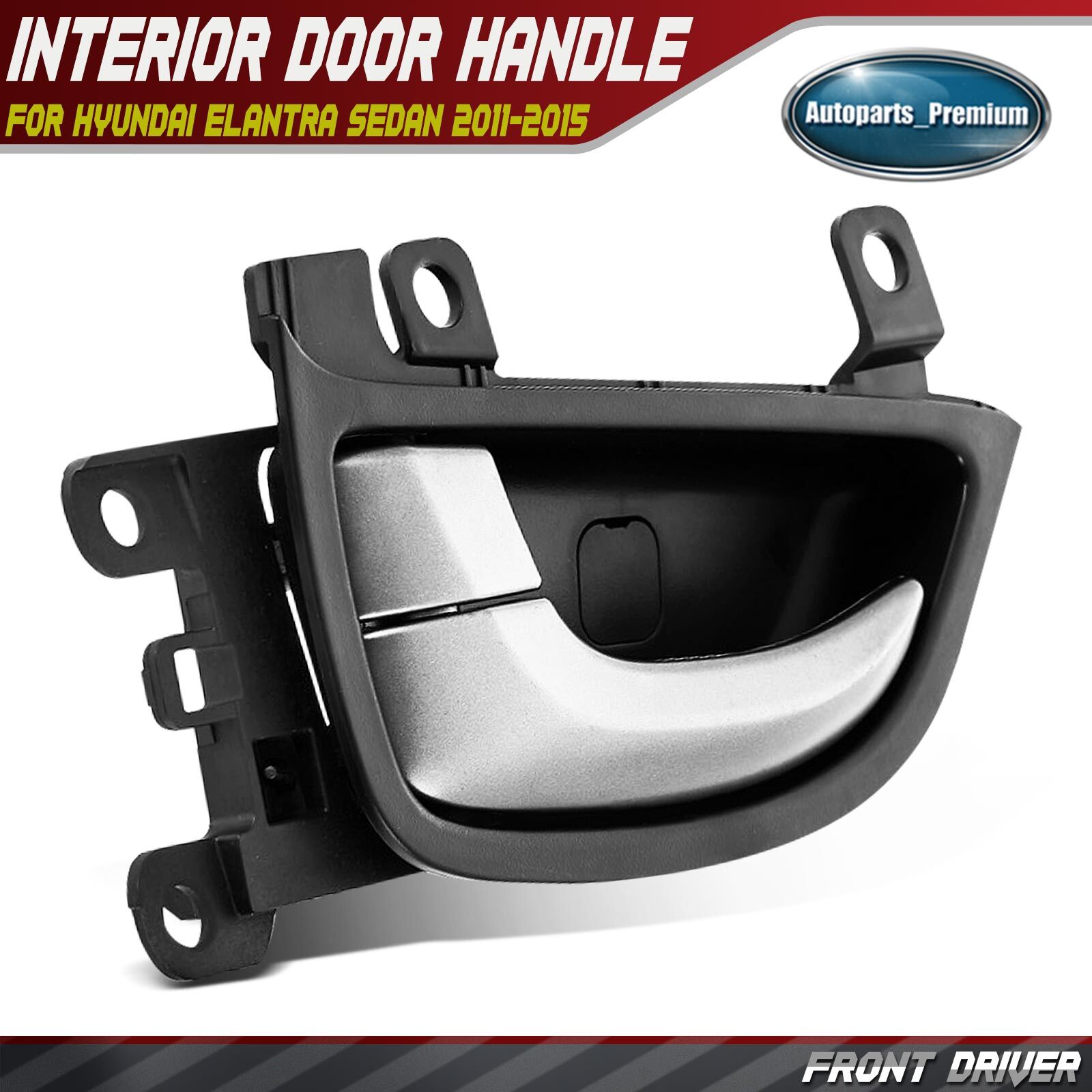 Front Driver LH Side Gray +Black Interior Door Handle for Hyundai Elantra 11-15