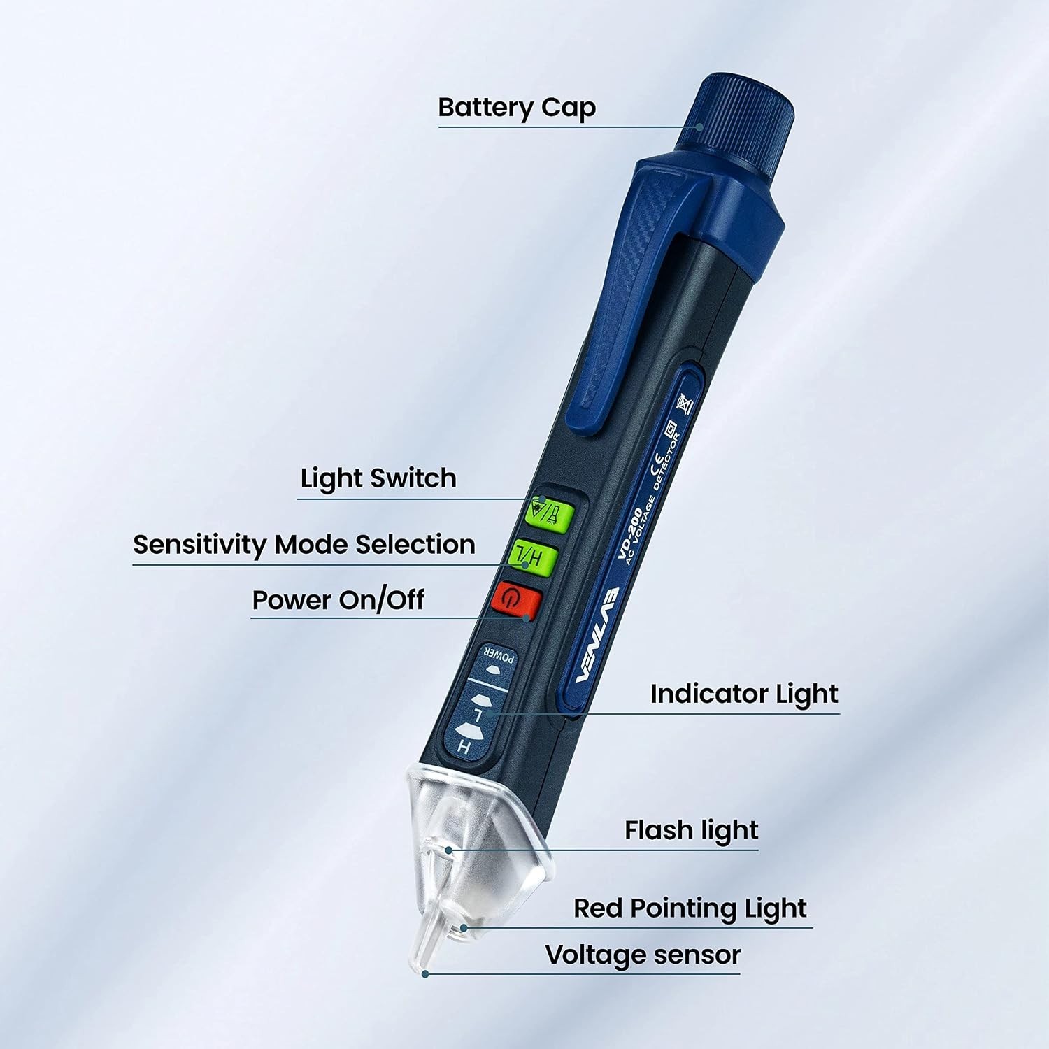 Voltage Tester, Non Contact Voltage Detector, Circuit Tester Dual Range Volta...