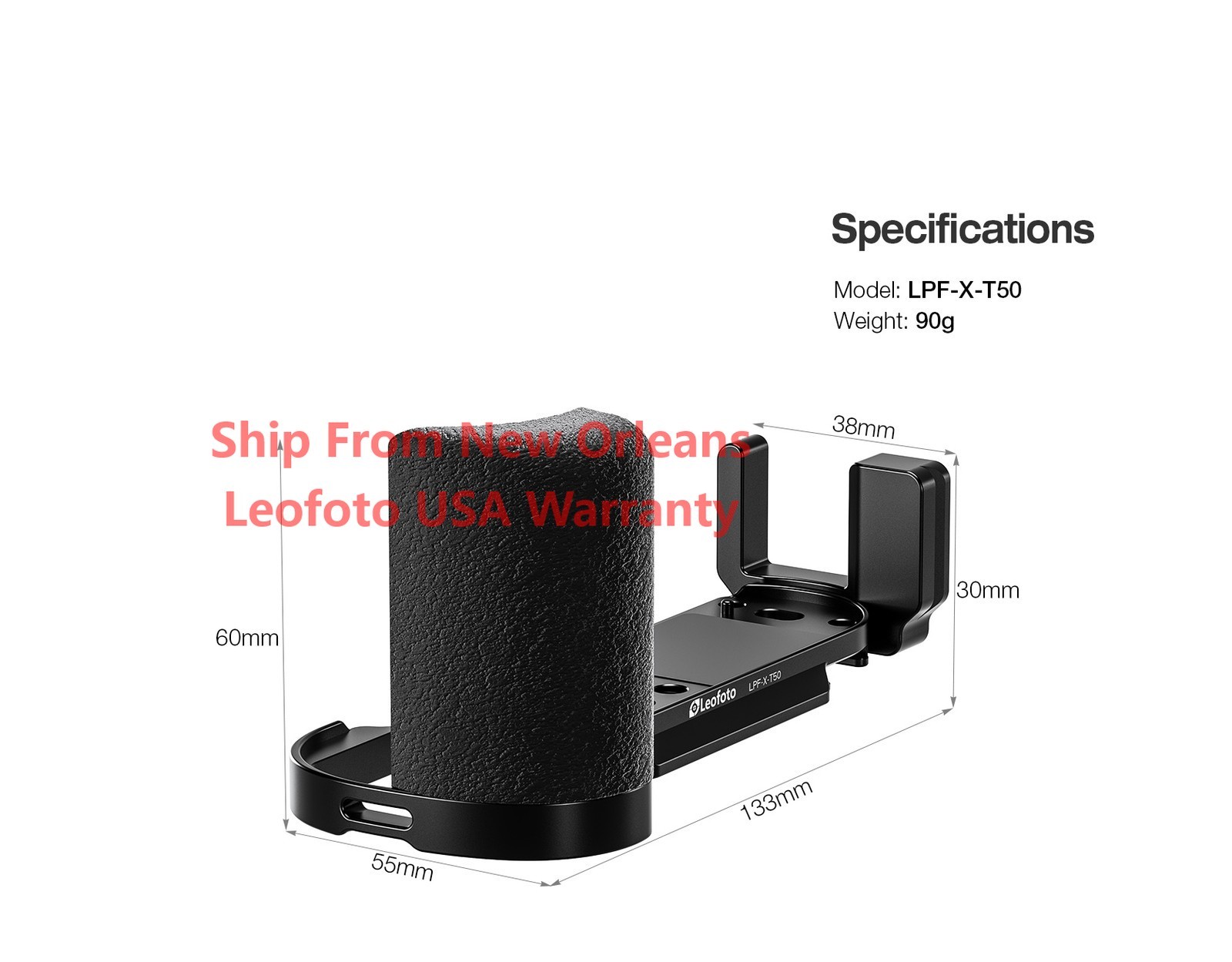 Leofoto LPF-X-T50 L Plate for Fujifilm X-T50 / XT50 | Arca Compatible