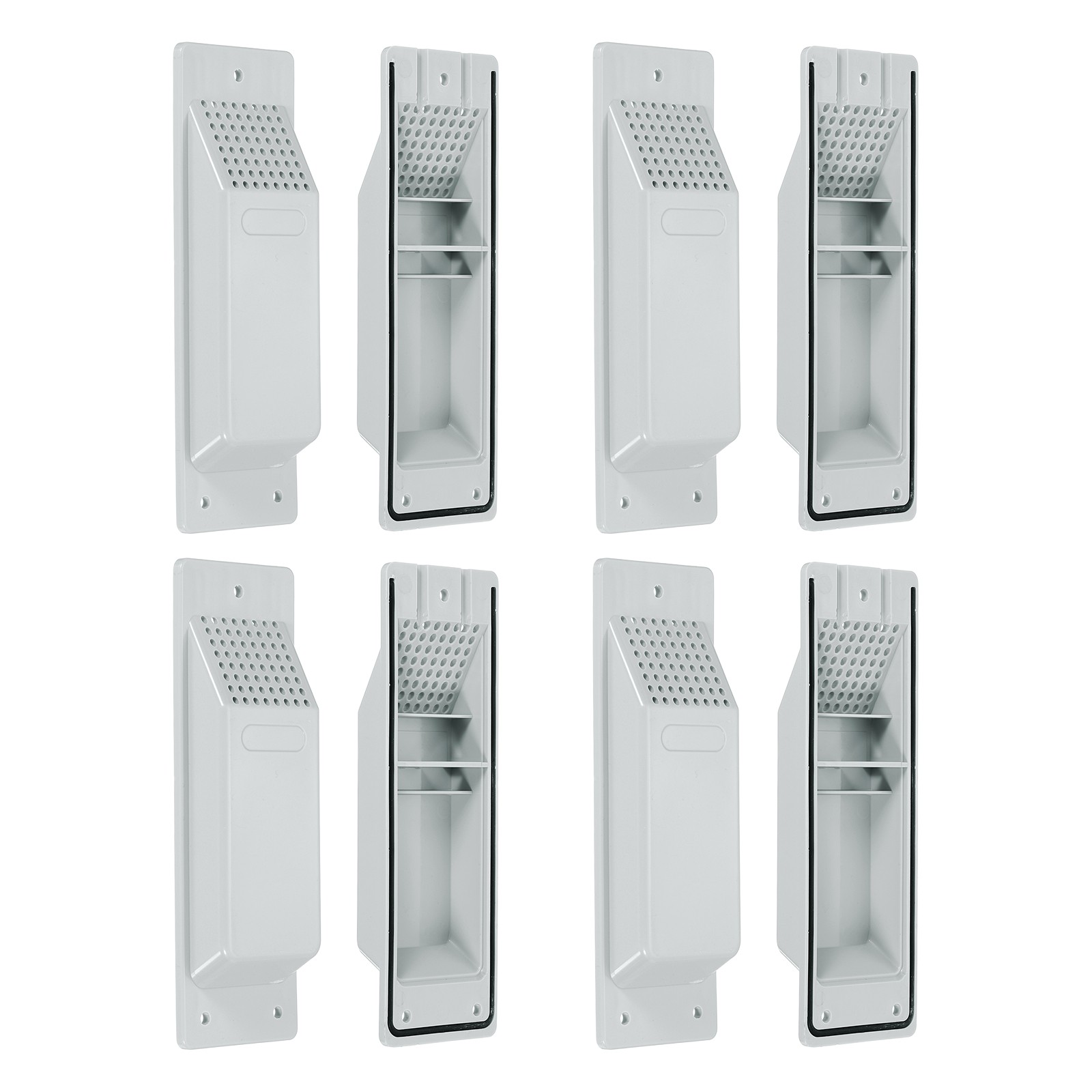 8 Pcs Light Gray 8" Shipping Container Air Vent Cross Flow Ventilation Vent