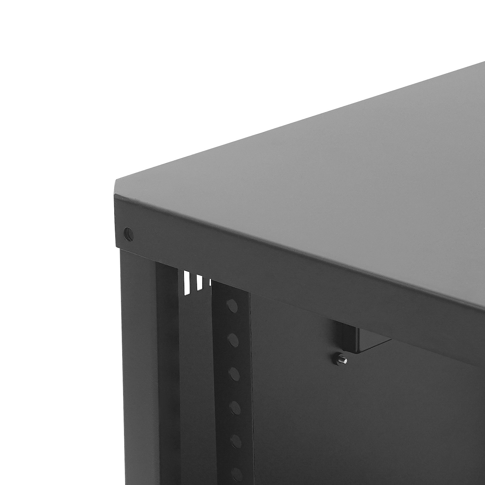 9U Rolling Server Rack Cabinet With Locking Doors & Cable Ports Black