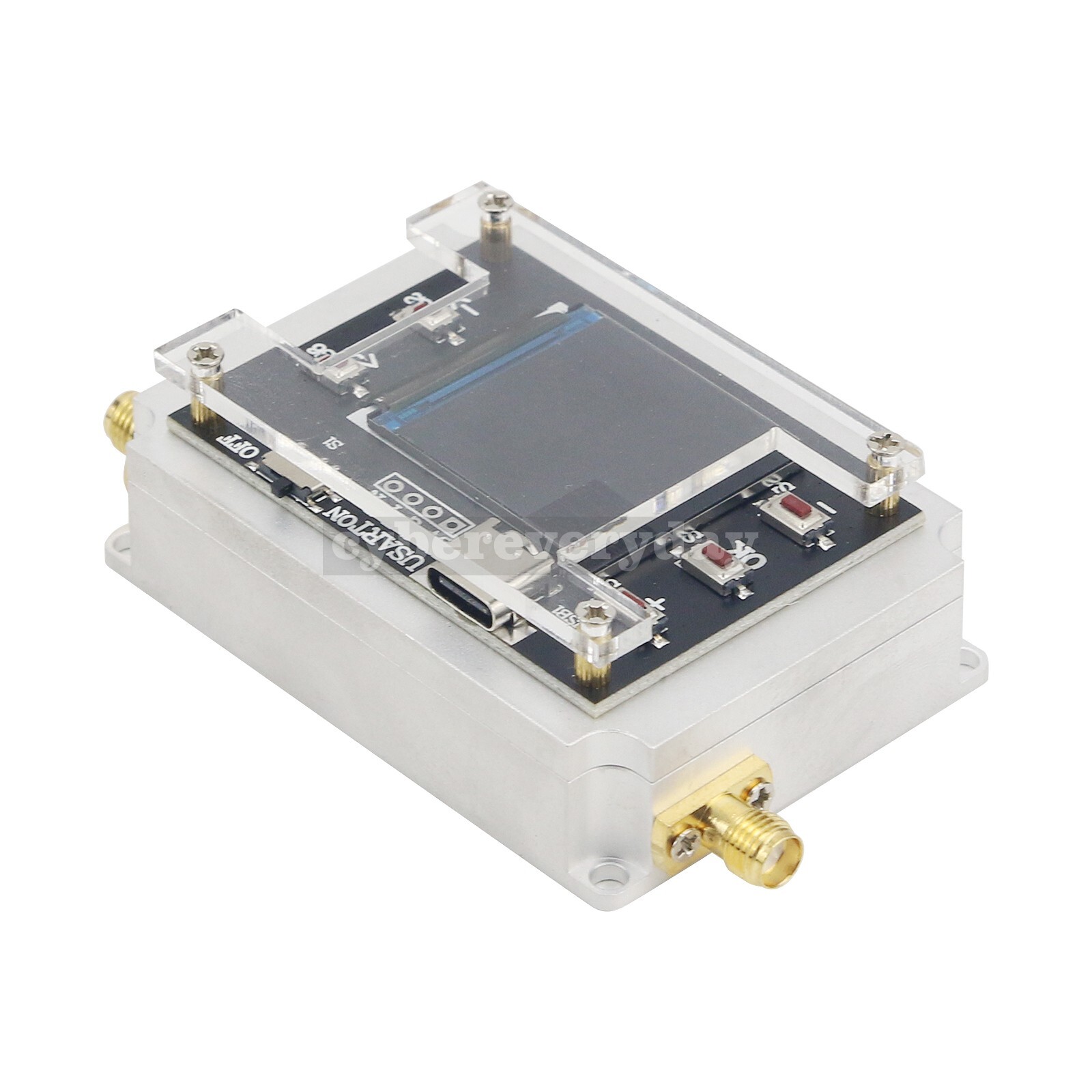 DC-6GHZ 90DB Programmable Attenuator Module RF Step 0.25DB 1.3" OLED DisplayCNC