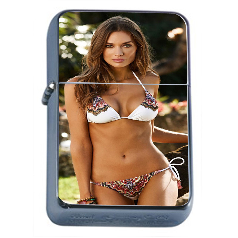 Florida Pin Up Girls D13 Flip Top Oil Lighter Wind Resistant