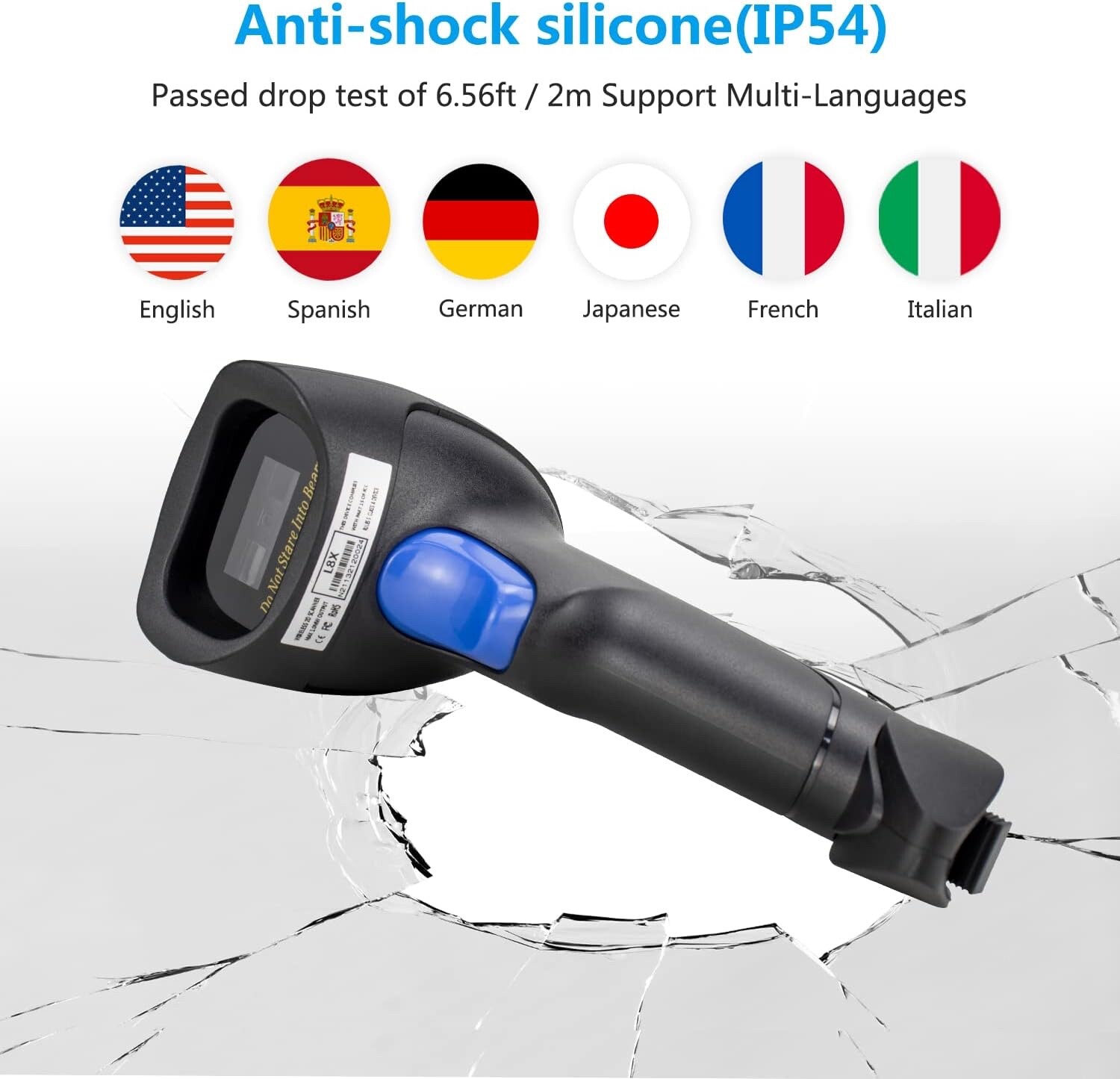 ☢️ NetumScan Portable Automatic Wireless Barcode Scanner with Stand NSL68LS-V ☢️