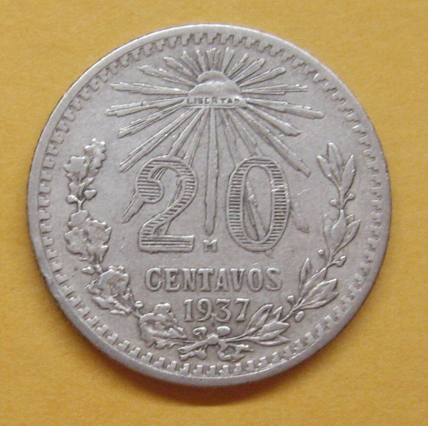 1937 Mexico 20 Centavos Take a Look