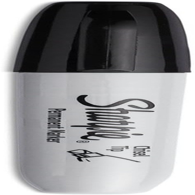 Sharpie Permanent Markers Chisel Tip Black 4 Count