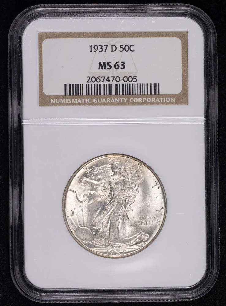 1937 D Half Dollars Liberty Walking NGC MS-63