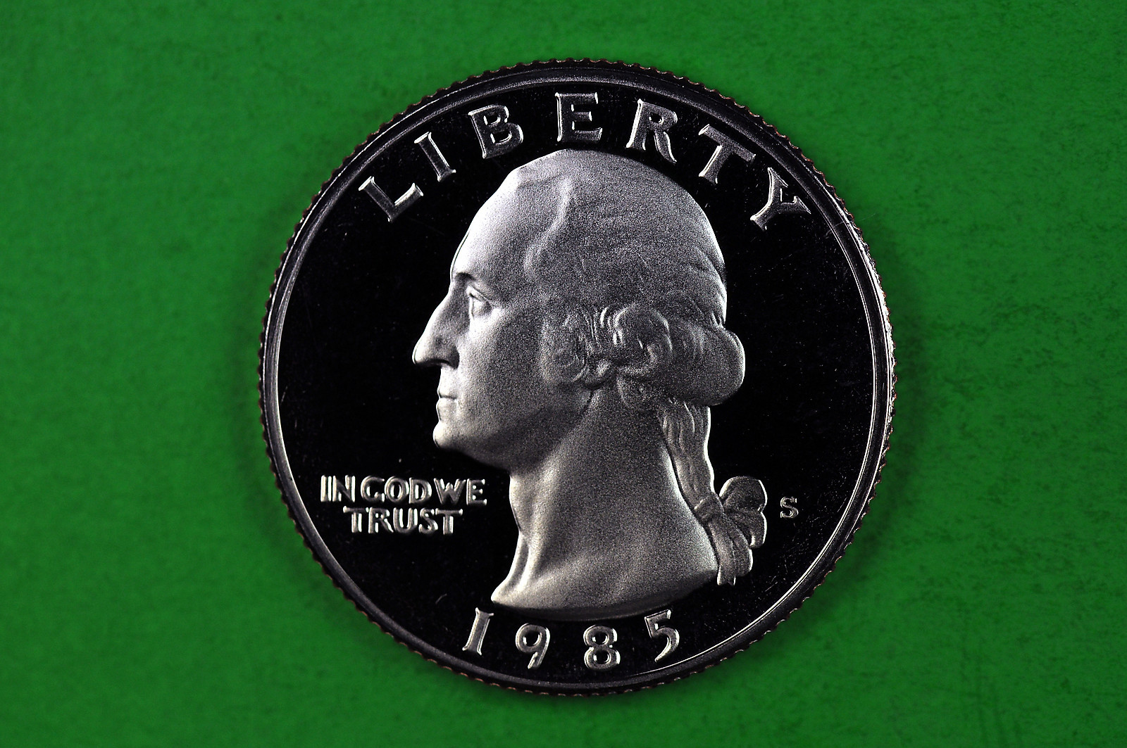1985-S Deep Cameo Washington US GEM Proof Quarter