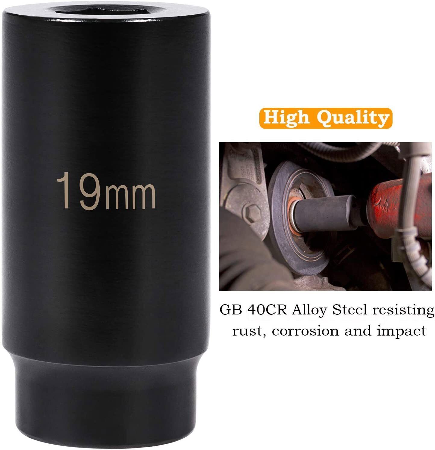 19mm Harmonic Balancer Impact Socket Pulley Damper Bolt Tool for Honda Engines