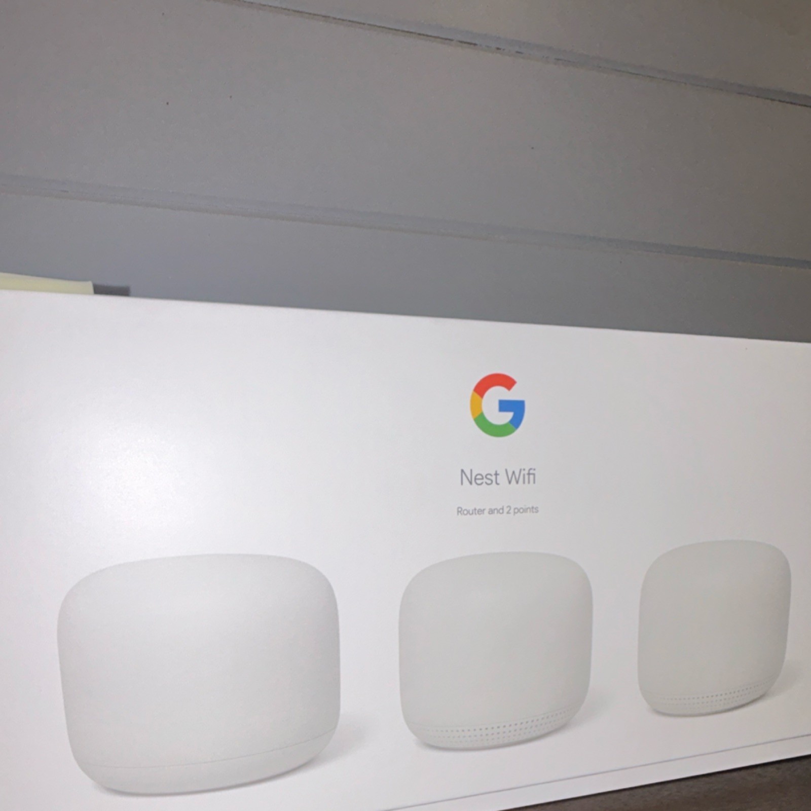 Google Nest Wifi Router & 2 Points AC2200 Mesh Dual-Band White GA00823-US